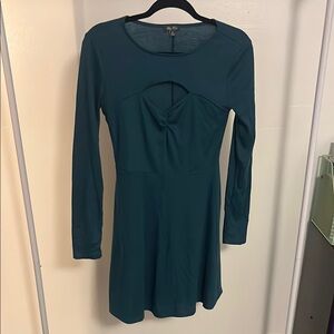 Teal Long Sleeve Dress